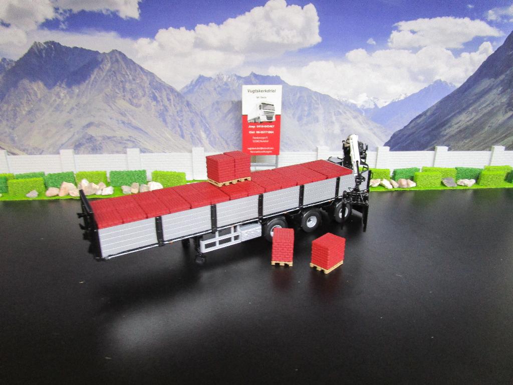 Lading Stenen Rood "Zie Omschrijving , Ex Wsi Oplegger", Hobby en Vrije tijd, Modelauto's | 1:50, Ophalen, Nieuw, Bus of Vrachtwagen