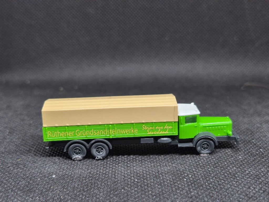 Wiking 094303 - MB huifbakwagen "Rüthener" (14876), Overige merken, Gebruikt, Gelijkstroom of Wisselstroom, Overige typen