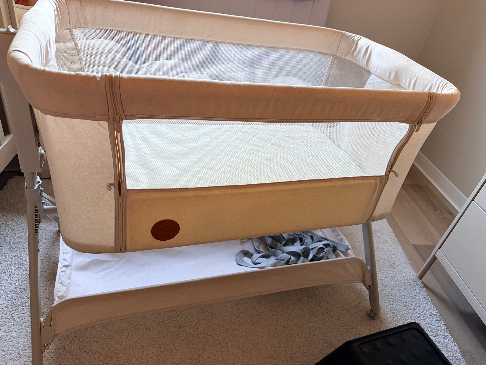 Lionelo Leonie Plus 3-in-1 Co-sleeper Beige Sand, Ophalen, Zo goed als nieuw, Wieg