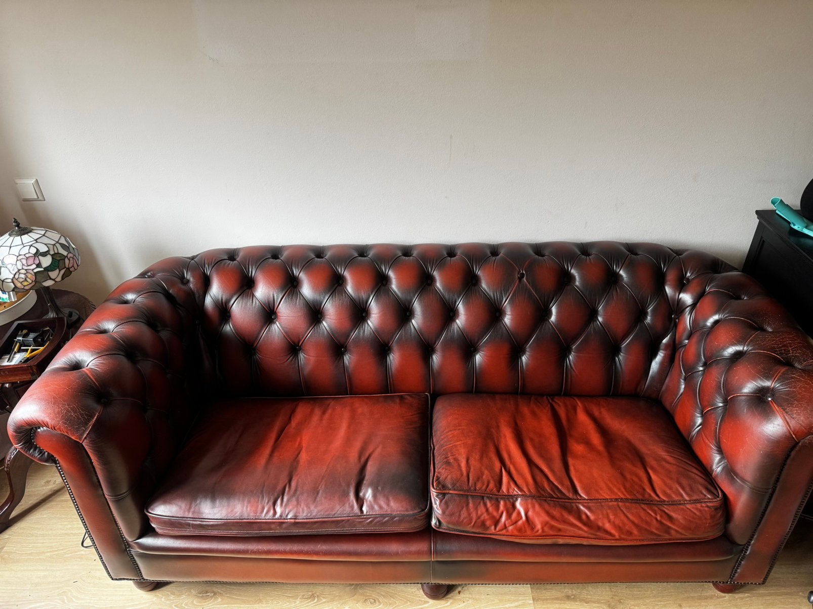 Chesterfield set, Gebruikt, Overige maten, Chesterfield, Ophalen of Verzenden