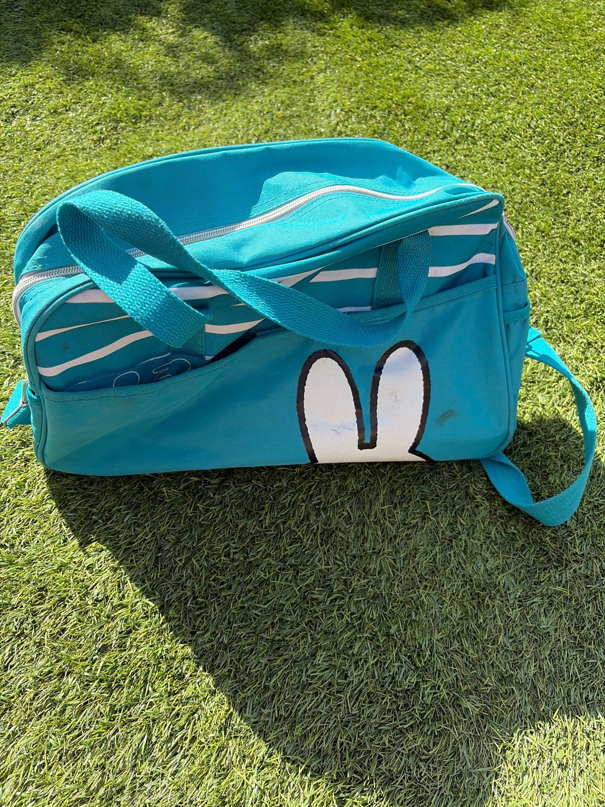 Nijntje verzorgingstas - Turquoise met strepen, Kinderen en Baby's, Blauw, Extra vakken, Ophalen, Verzorgingstas