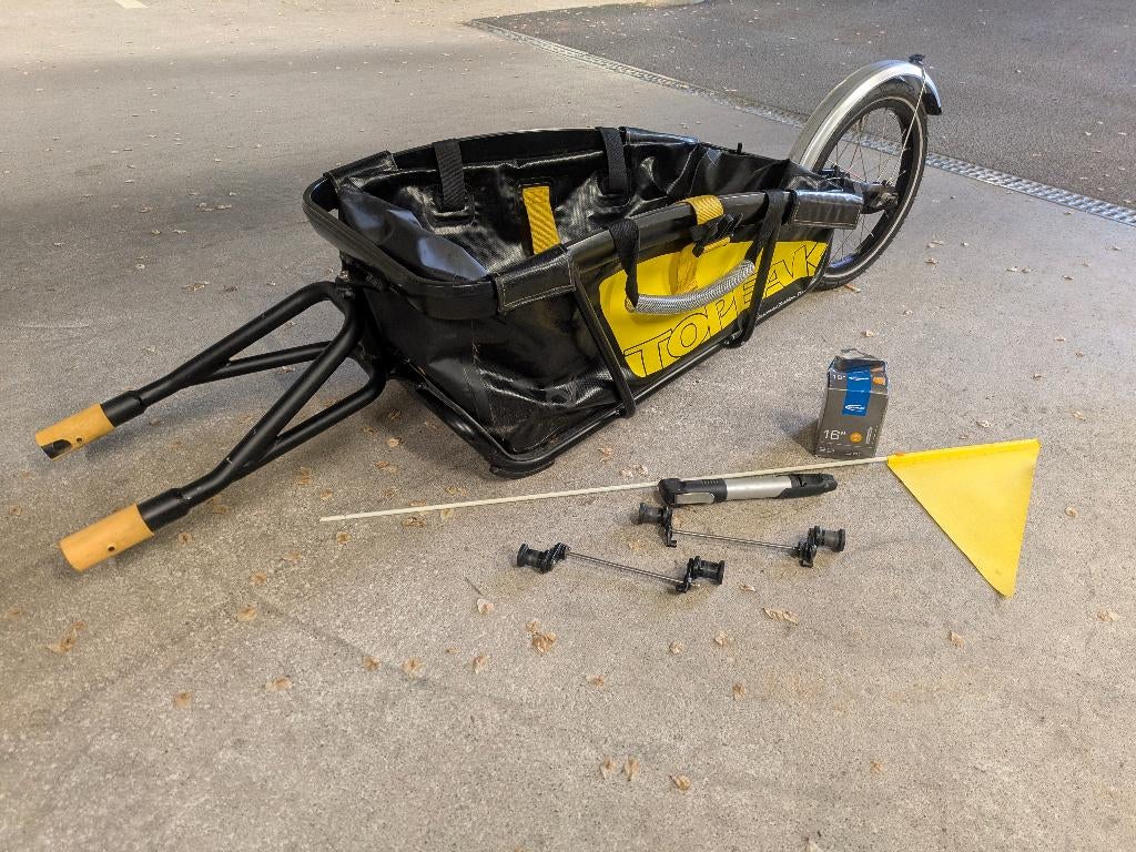 Topeak Journey Trailer met drybag en meer extra's, Fietsen en Brommers, Fietsaccessoires | Aanhangers en Karren, Ophalen, Gebruikt