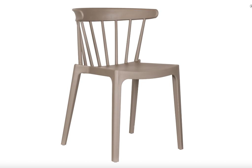 Woood Bliss Spijlenstoel - Taupe | Set 4 | Van €99 p stuk nu, Nieuw, Ophalen of Verzenden, Woood, Woood