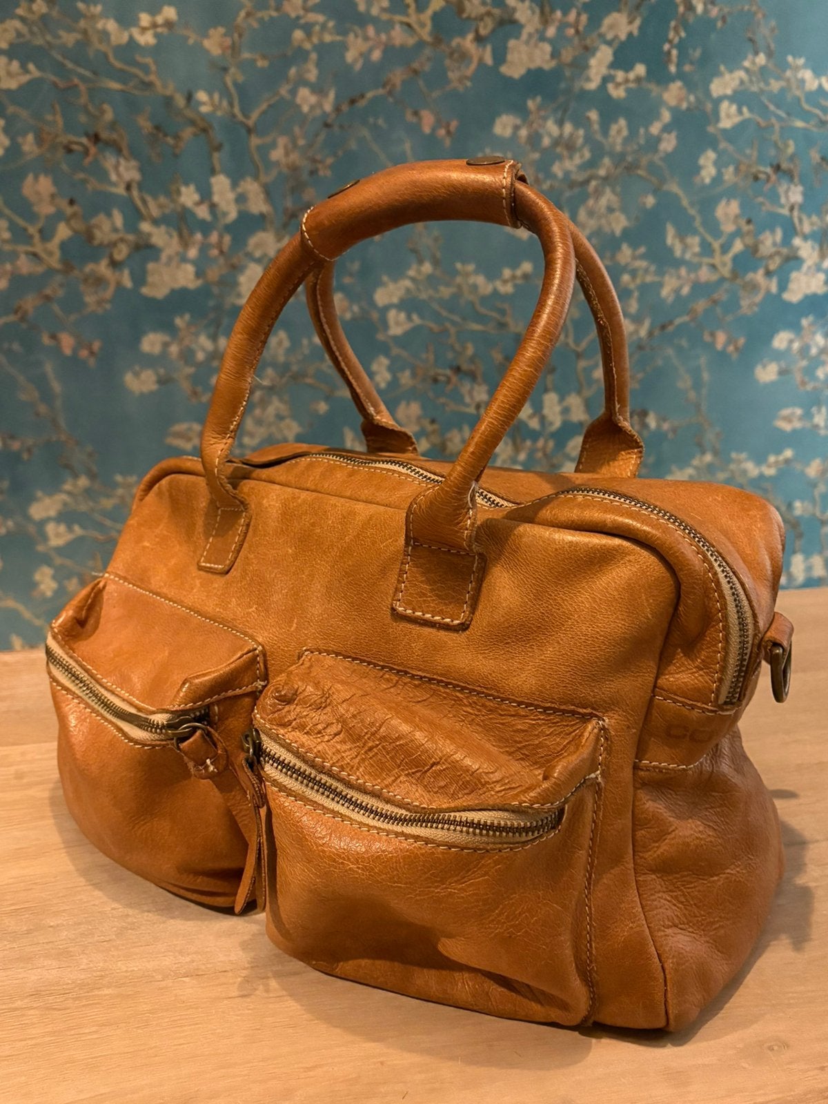 Cowboysbag 1118 the bag small handtas, Ophalen of Verzenden, Zo goed als nieuw, Bruin, Handtas