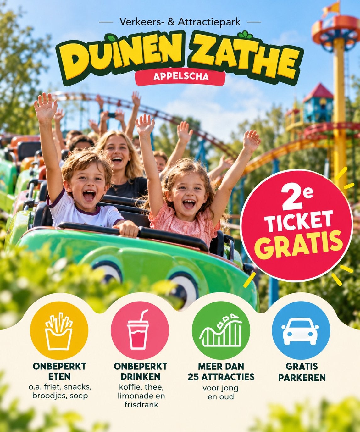 Duinen Zathe – 4 tickets | Vandaag 25 oktober! Twv €70, Drie personen of meer, Ticket of Toegangskaart
