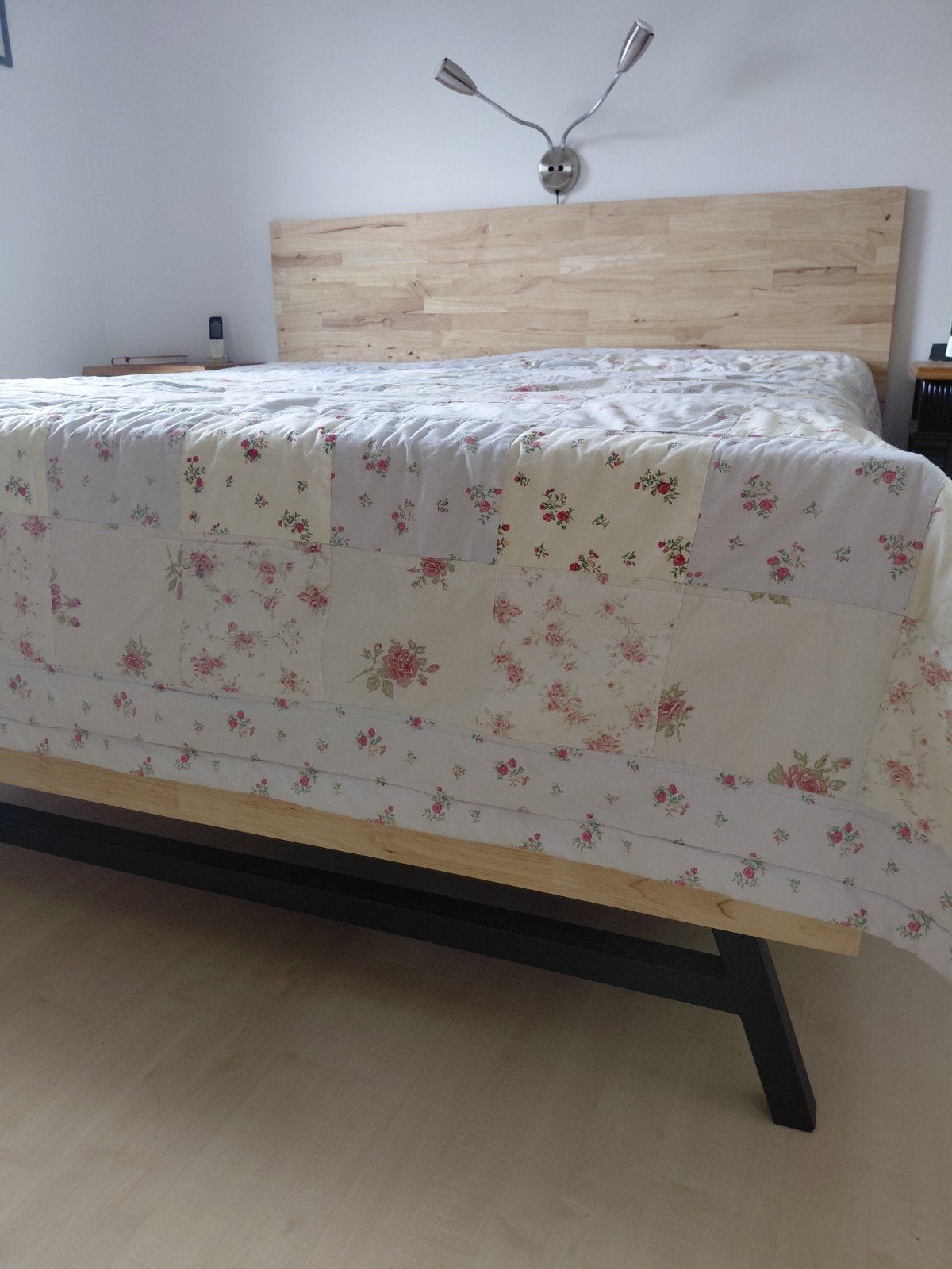 Prachtige Romantische Patchwork Sprei / Quilt – 200x200 cm (, Huis en Inrichting, Slaapkamer | Beddengoed, Meerkleurig, Katoen