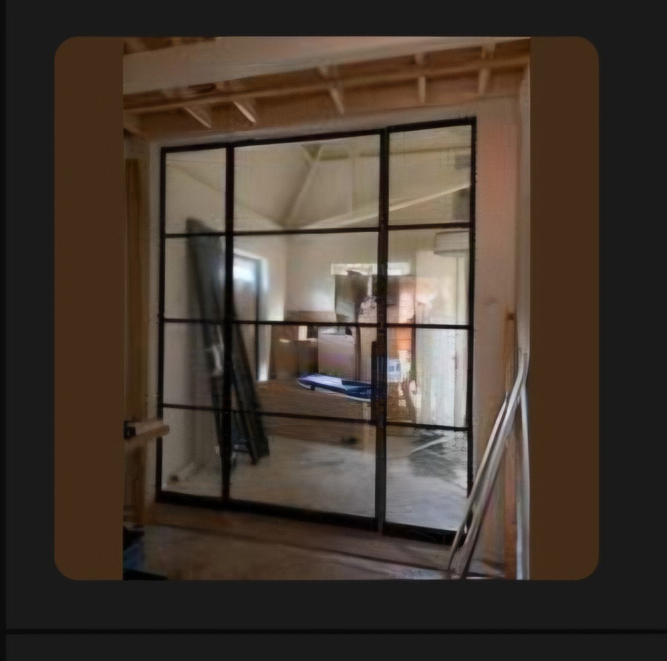 Zwarte aluminium taatsdeur met panelen, Ophalen, Zo goed als nieuw, Binnendeur, 215 cm of meer