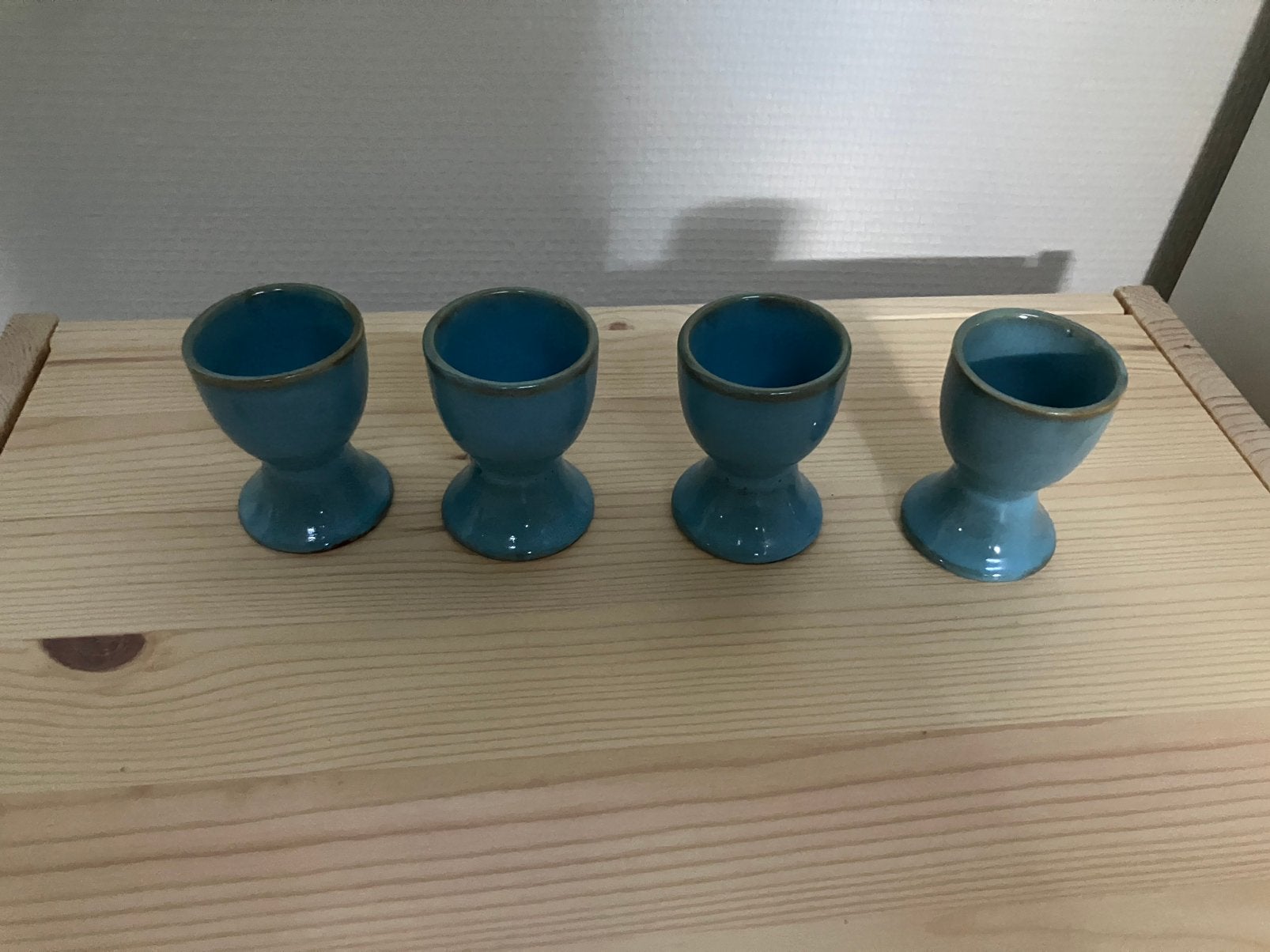 Eierdopjes 4 stuks, Overige typen, Ophalen of Verzenden, Zo goed als nieuw, Overige stijlen