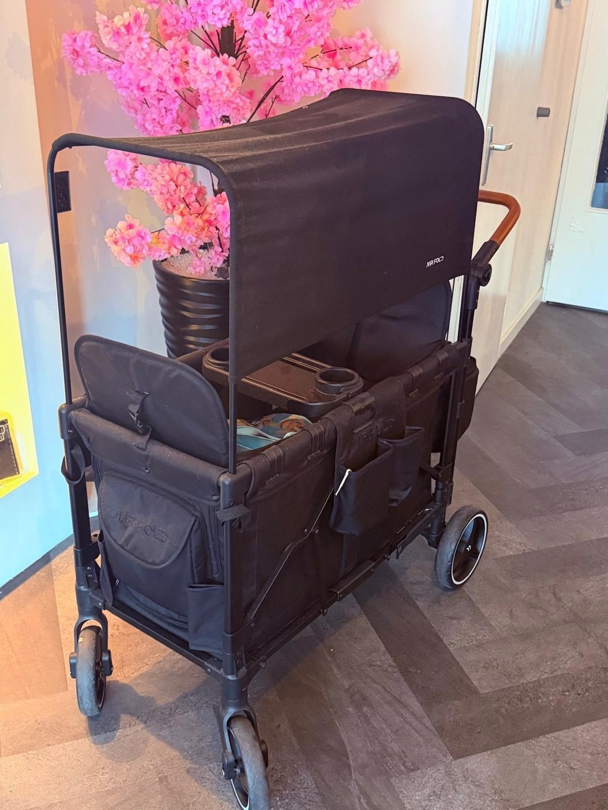 Mr Fold bolderkar voor 2 kindjes, zo goed als nieuw, Caravans en Kamperen, Bolderkarren, Ophalen, Opvouwbaar, Zo goed als nieuw
