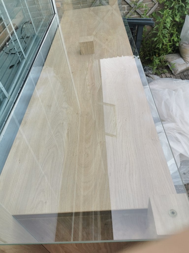Glazen blad dikke kwaliteit, Ophalen, 200 cm of meer, 50 tot 75 cm, Glas