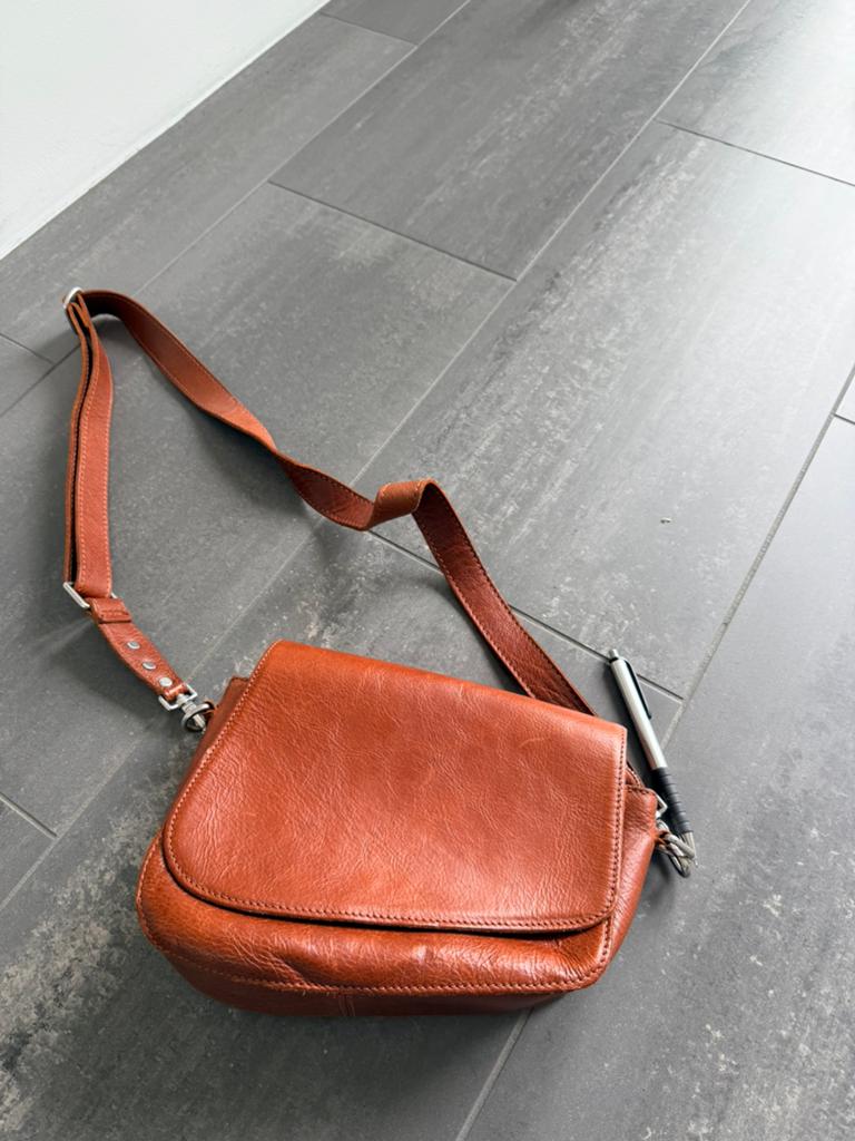 Cowboysbag cross body tas, Overige merken, Gebruikt, Bruin, Ophalen of Verzenden