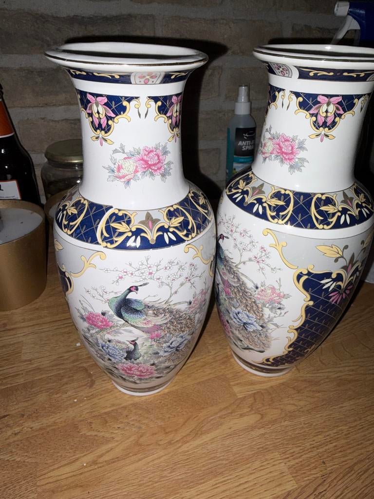 Japanse Kutani Stijl. Set van 2 vazen, Ophalen of Verzenden