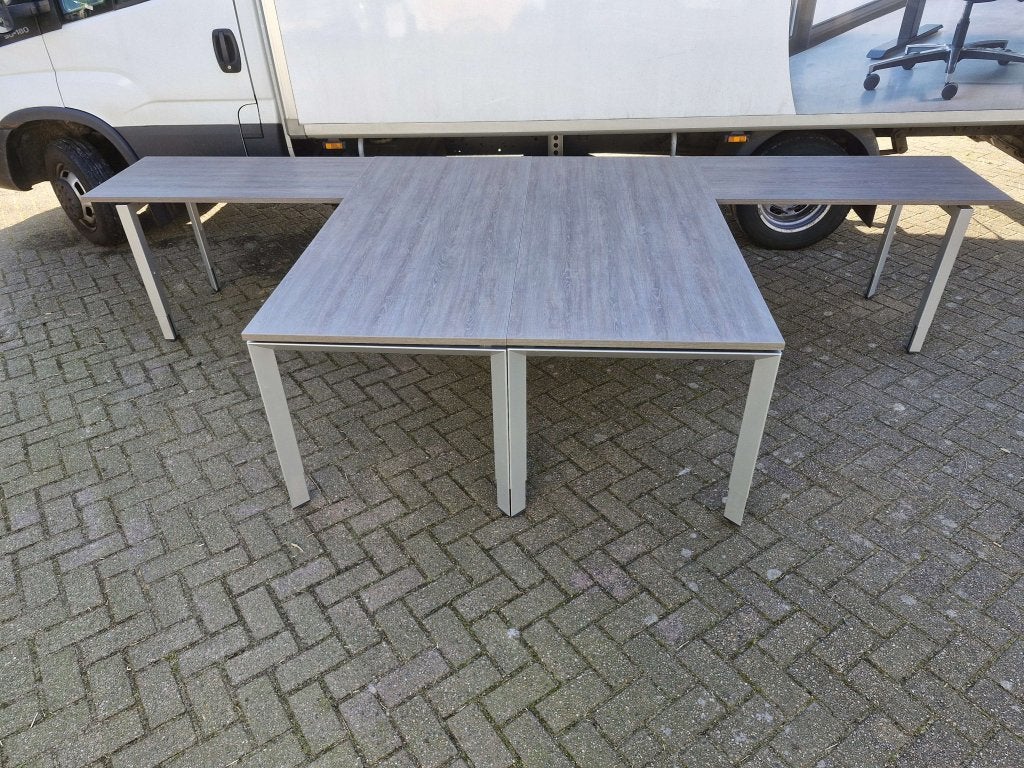 Steelcase hoekbureau 180x200 met nieuw blad naar keuze, Huis en Inrichting, Bureaus, Hoekbureau, In hoogte verstelbaar, Ophalen of Verzenden