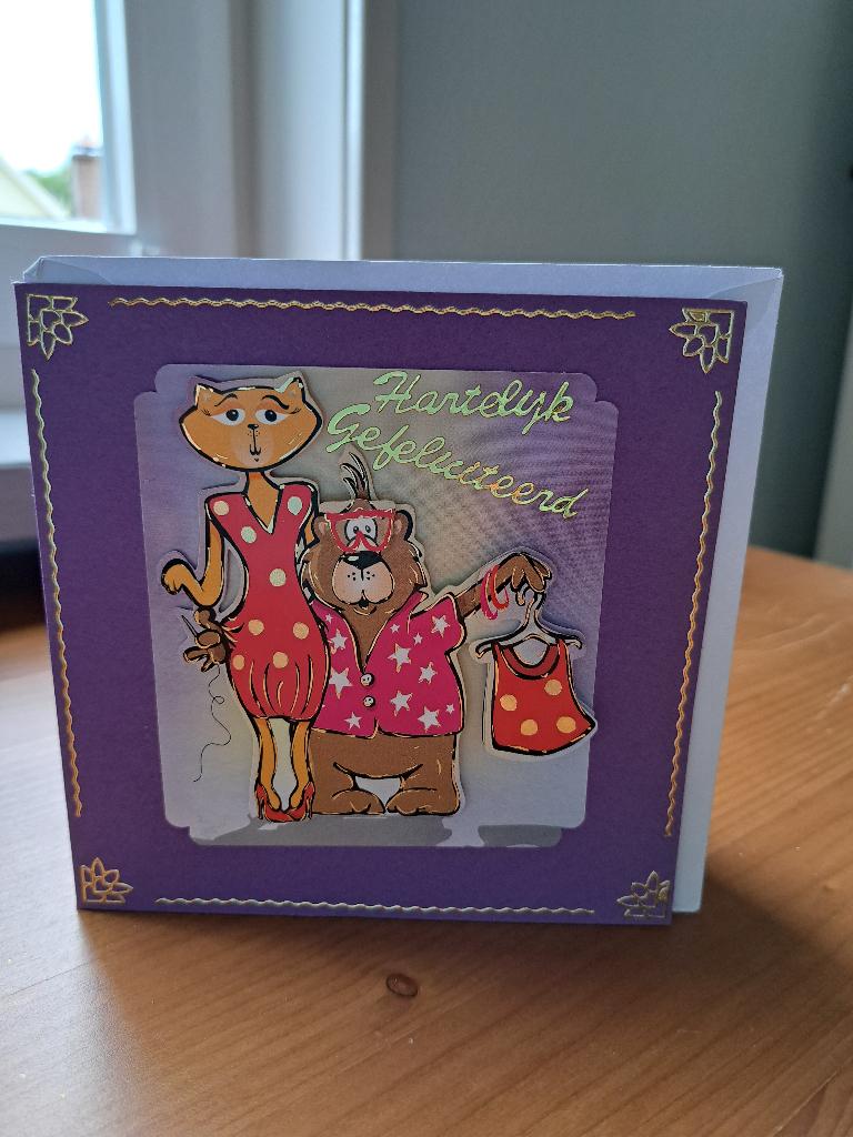kaart nr 8 gefeliciteerd, Ophalen of Verzenden, Nieuw, Fantasie