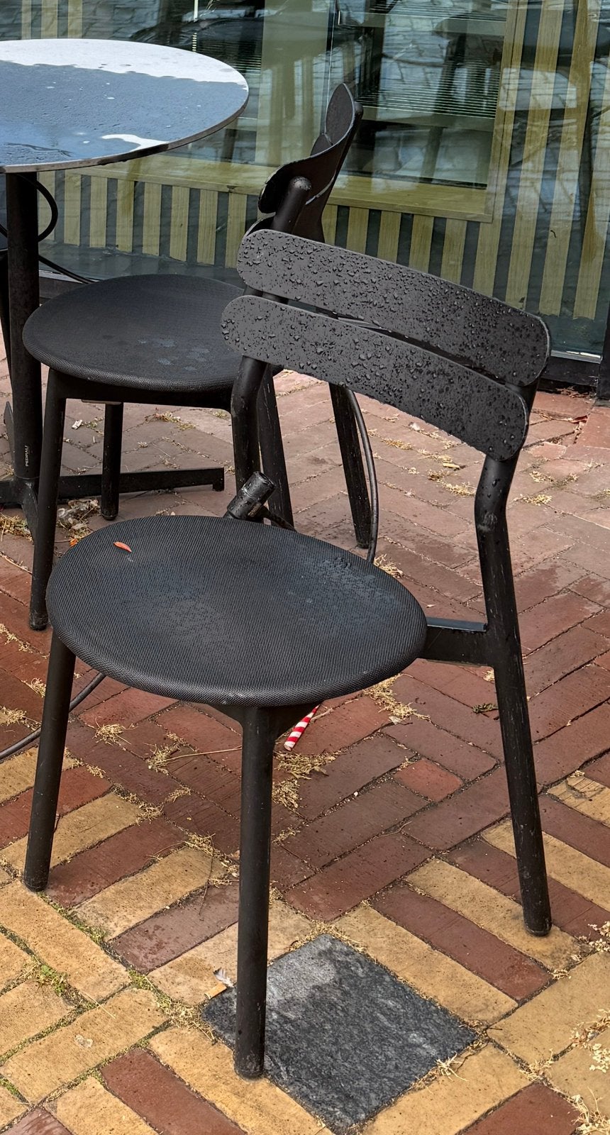 31 Satelliet Originals professionele horeca terrasstoelen, Ophalen, Gebruikt, Aluminium, Stapelbaar