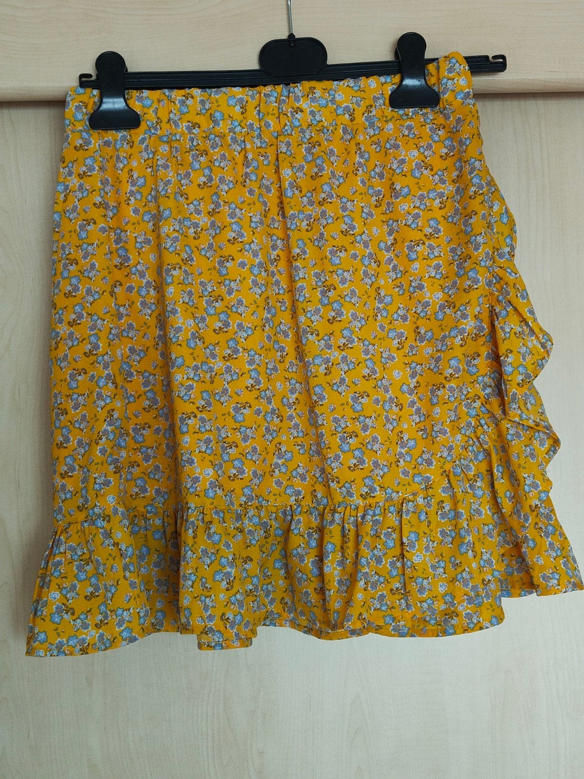 gebloemde gele rok maat S, Kleding | Dames, Geel, Maat 36 (S), Gedragen, Boven de knie