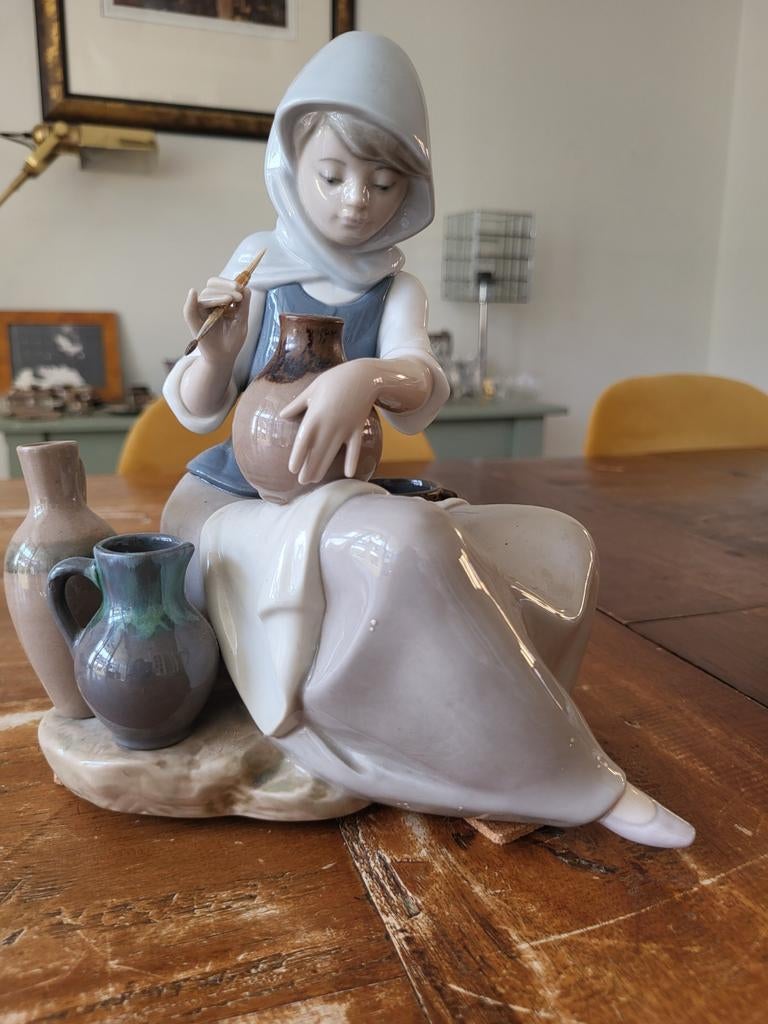 Lladro Beeldje 'De Pottenbakker' - Handgemaakt Porselein, Ophalen of Verzenden
