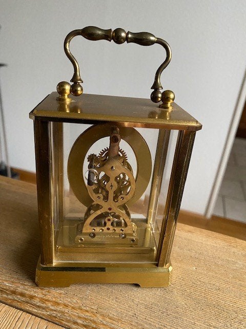 Vintage KUNDO skeleton carriage clock