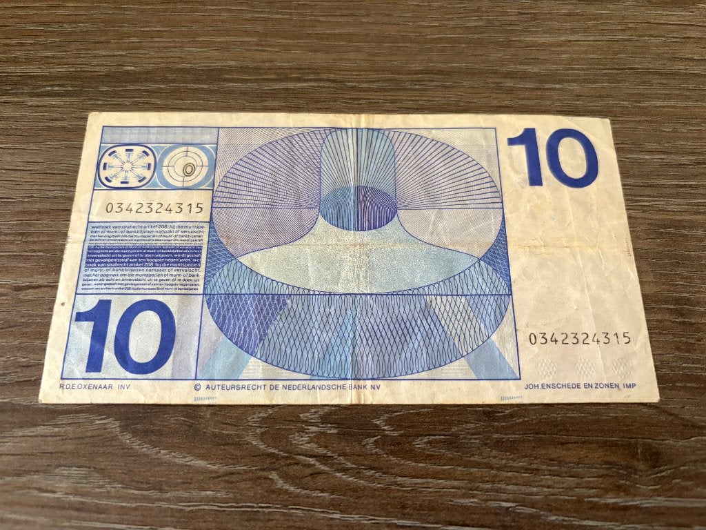 Misdruk biljet 10 gulden Frans Hals 1968, met bullseye, Ophalen of Verzenden, 10 gulden
