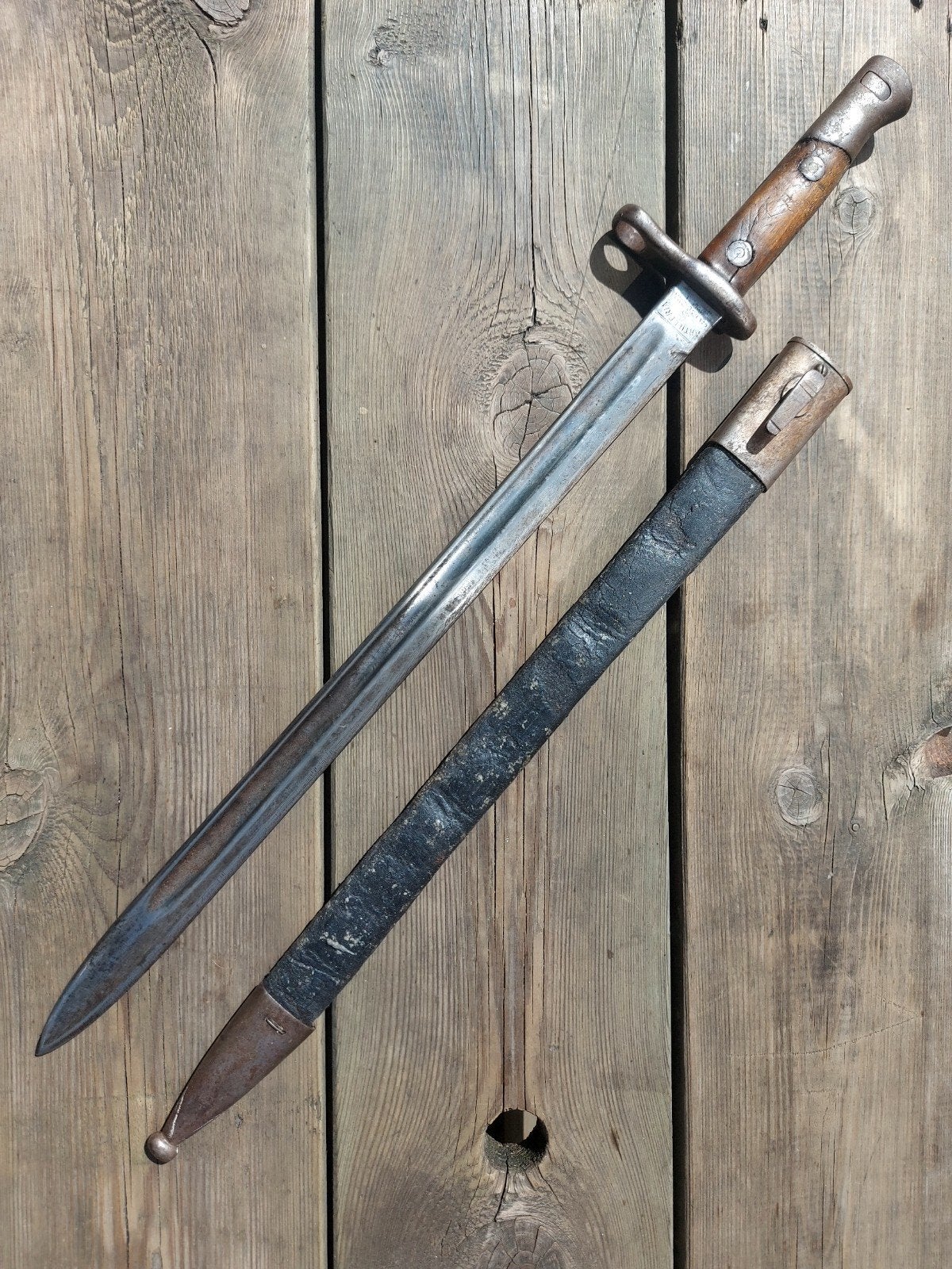 Spaanse Model 1913 machete-bajonet, Verzamelen, Ophalen of Verzenden, Overige gebieden, Mes of Dolk