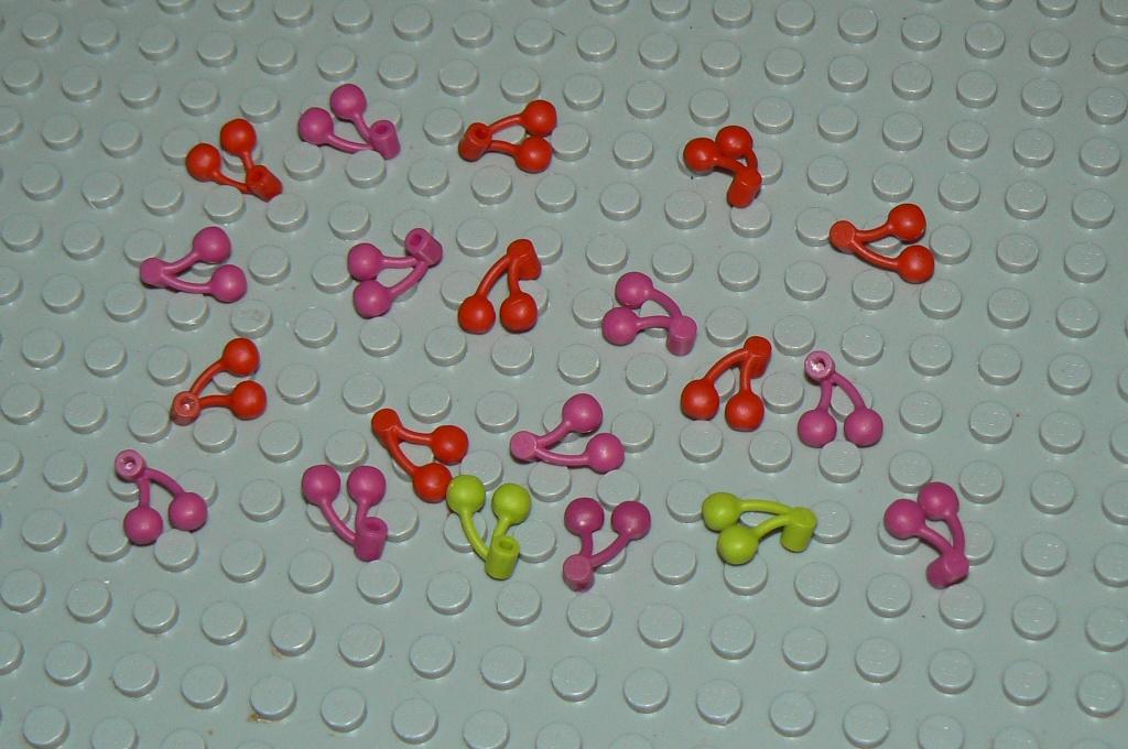 L1445 Kersen diverse kleuren 20 st., Ophalen of Verzenden, Nieuw, Losse stenen, Lego