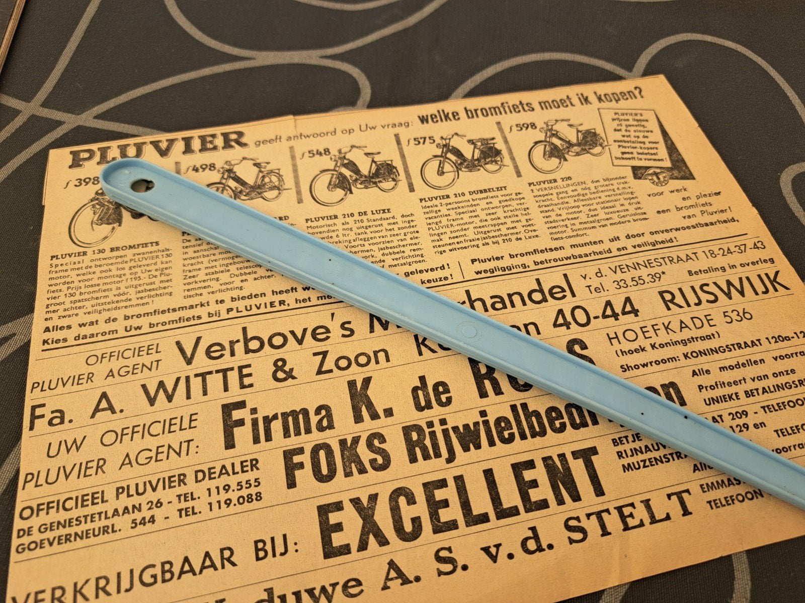 "Pluvier / Berini " Bromfietsen ( krant reclame), Ophalen of Verzenden, Gebruikt