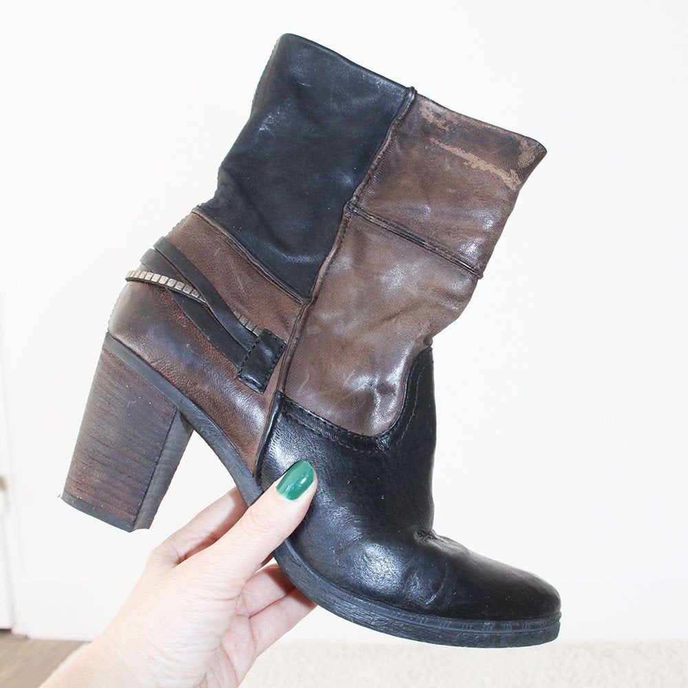 Schitterende Leren Mjus Enkellaarsjes - s7 (Maat 41) € 45,-