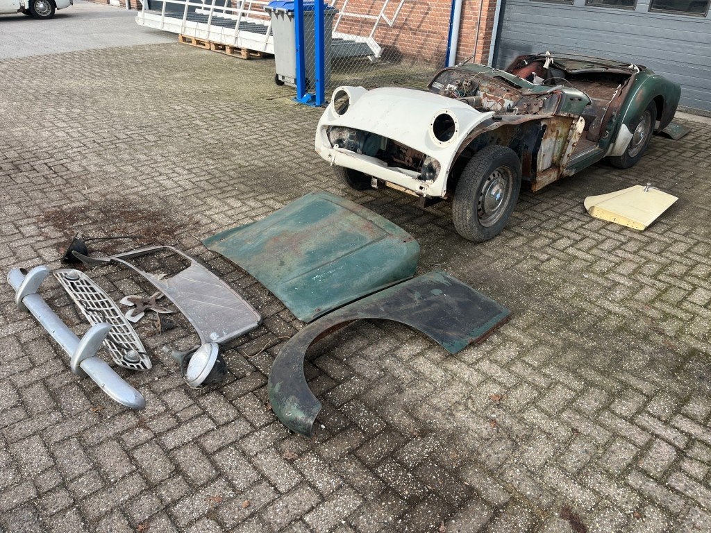 Triumph TR3 TR3A, Auto's, Oldtimers, Bedrijf, Triumph, Benzine, Handgeschakeld, Groen