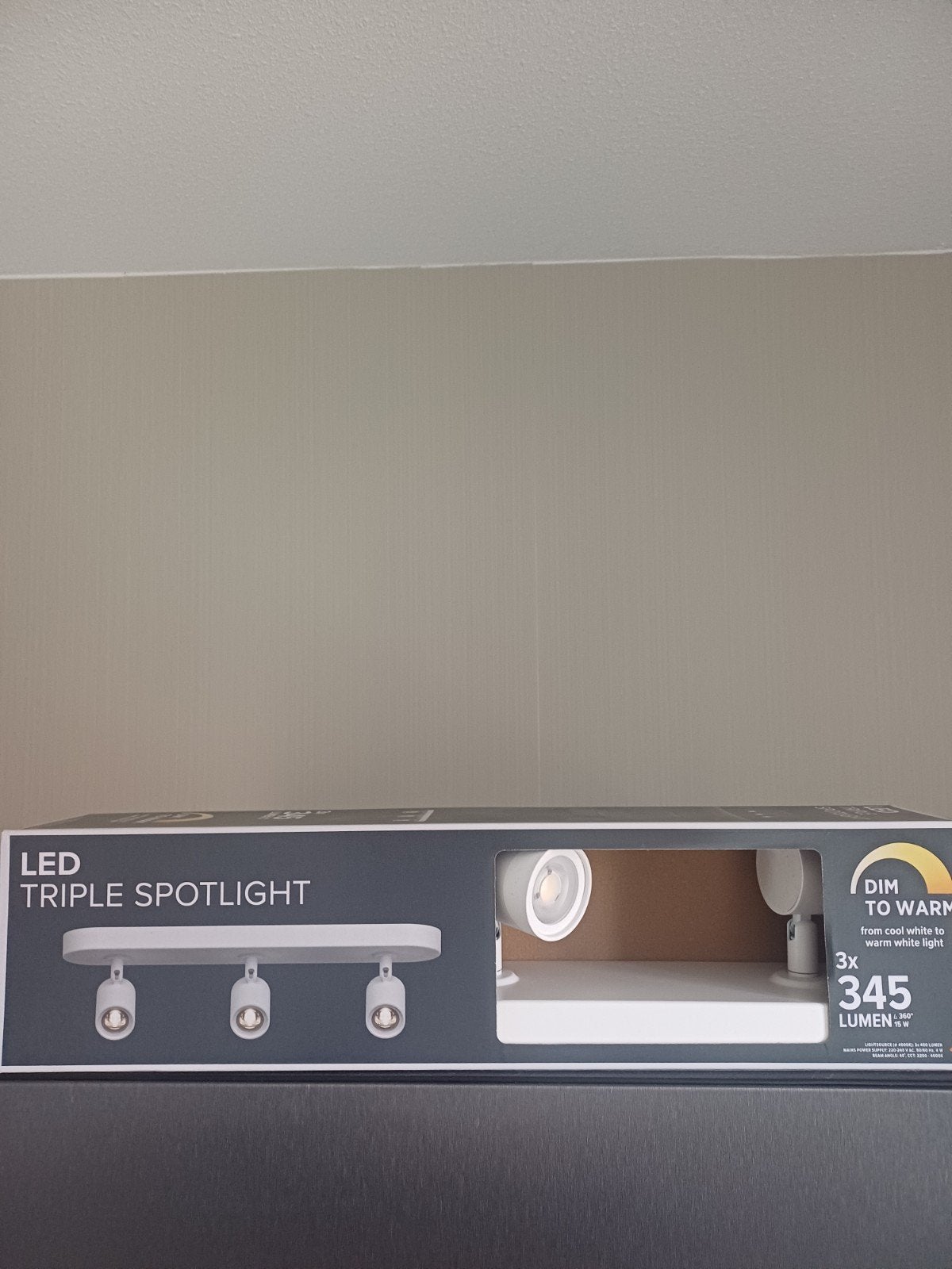 LED Triple Spotlight Dim to Warm - 3x 345 Lumen, Huis en Inrichting, Dimbaar, Ophalen of Verzenden, Nieuw, Wit