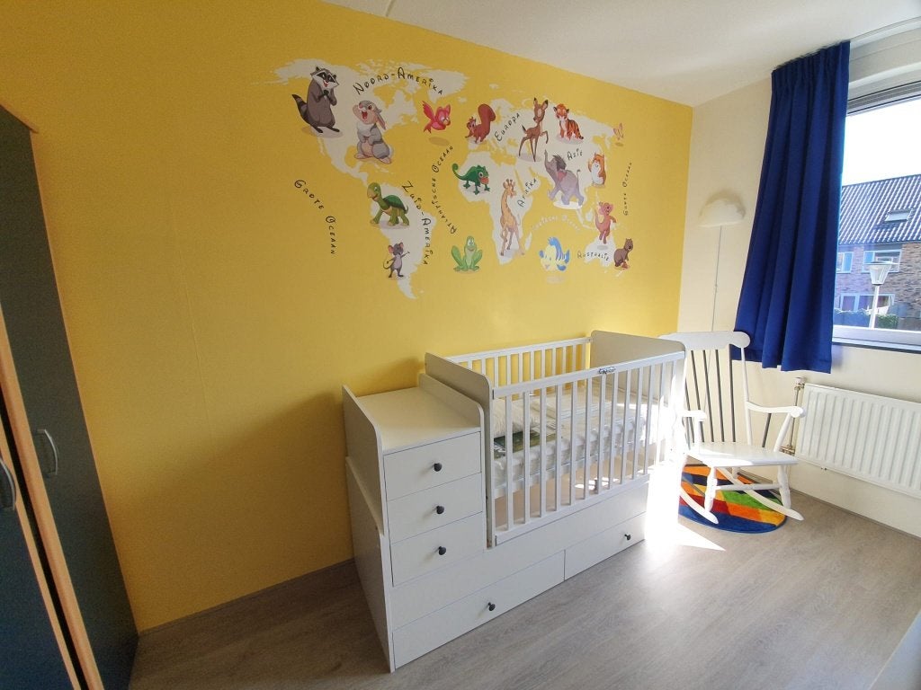 Doorgroeibed incl Ledikant met hekje Polini kids Simple 1100, Ophalen, Gebruikt, Lattenbodem, Minder dan 70 cm