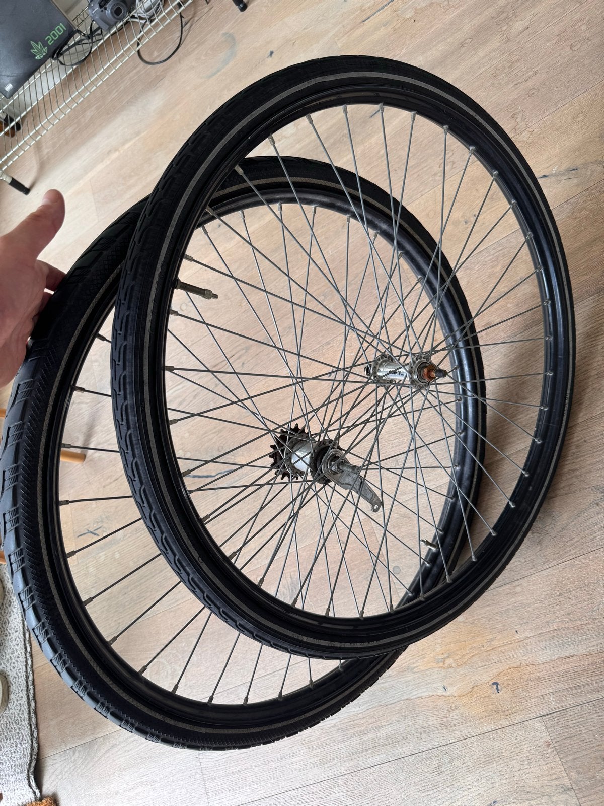28 1/2 inch wielset wheelset coaster omafiets opafiets, Gebruikt, Staal, Stadsfiets, Ophalen