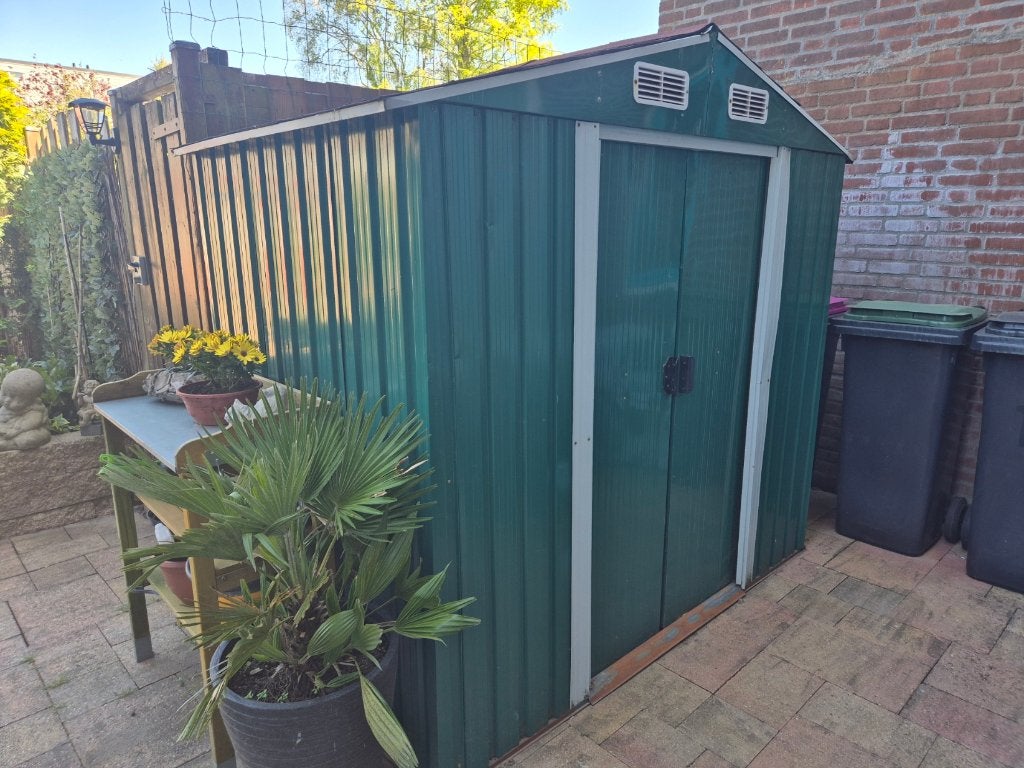 Metalen schuurtje 191x118x180 cm - Ideaal voor tuinopslag, Ophalen, Gebruikt, Metaal, Overige typen