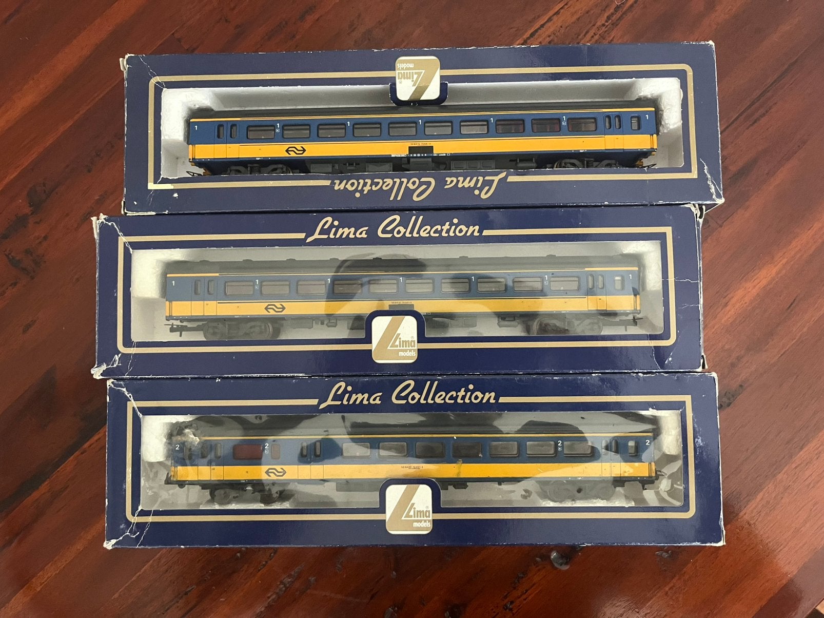 2 x NS 1e klasse rijtuigen en 1x 2e klasse rijtuig te koop, Gelijkstroom, Wagon, Ophalen of Verzenden, Lima