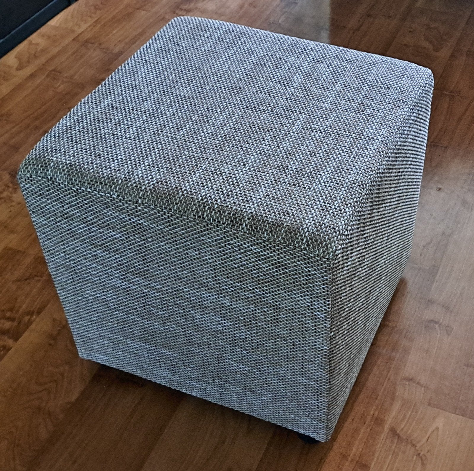 Poef stof grijs 45x45x45, Ophalen, Minder dan 50 cm, Vierkant, Minder dan 50 cm