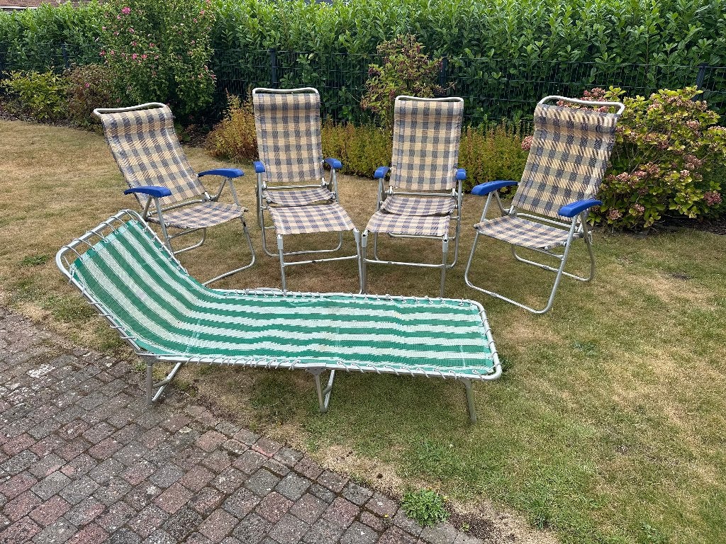 Dukdalf campingstoelen en ligbed, Ophalen, Gebruikt, Campingstoel