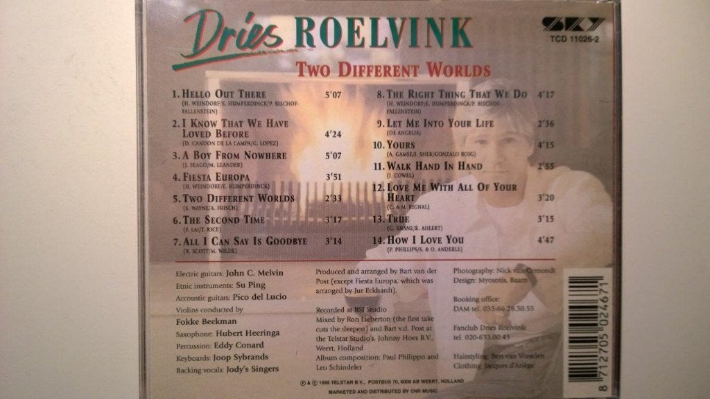 Dries Roelvink - Two Different Worlds, Ophalen of Verzenden, Zo goed als nieuw, Pop, Album