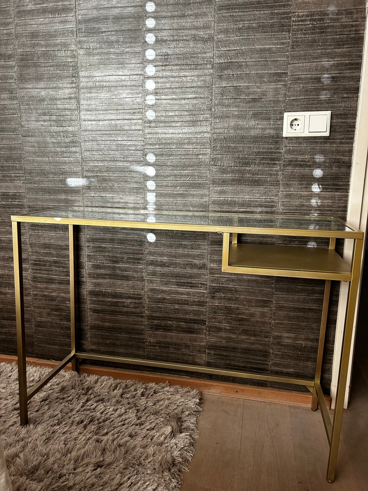 Kaptafel/bureau goudkleurig, Ophalen, 50 tot 100 cm, Minder dan 100 cm
