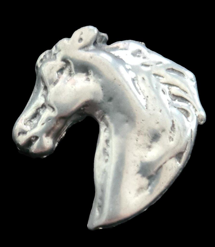 Paardenhoofd pin-zilverkleur, Verzenden, Nieuw, Dier of Natuur, Speldje of Pin