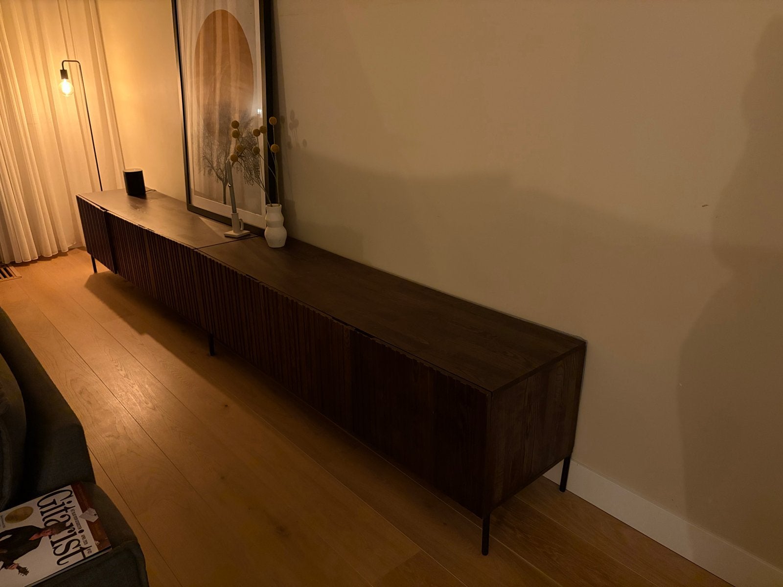 Woood Gravure TV-meubel/dressoir 2x, Ophalen, Gebruikt, 150 tot 200 cm, Minder dan 100 cm