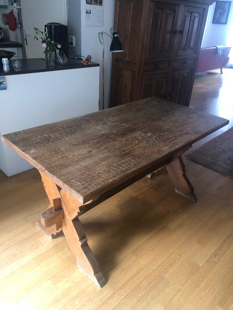 Kloostertafel, Huis en Inrichting, Tafels | Eettafels, Gebruikt, 100 tot 150 cm, Eikenhout, 50 tot 100 cm