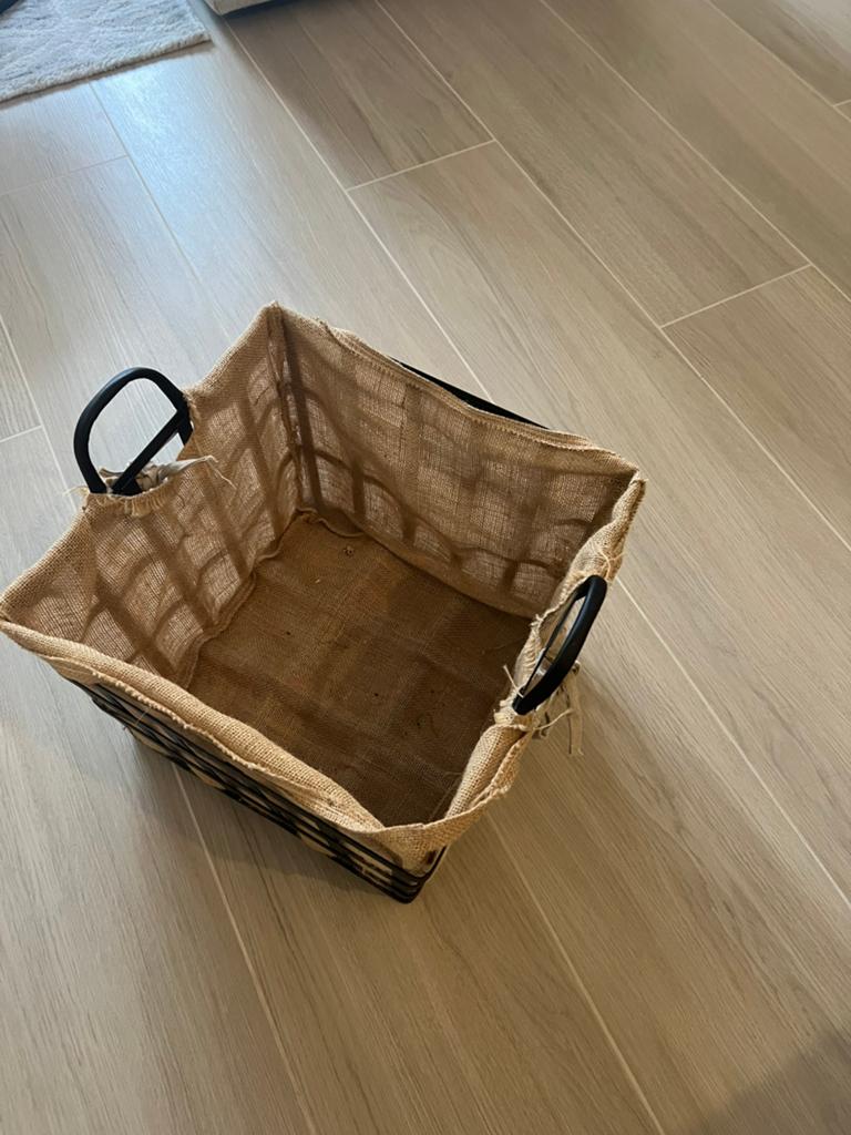 Mooie Opbergmand met Handvatten, Huis en Inrichting, Woonaccessoires | Schalen en Manden, Zo goed als nieuw, Mand, Vierkant, Overige materialen
