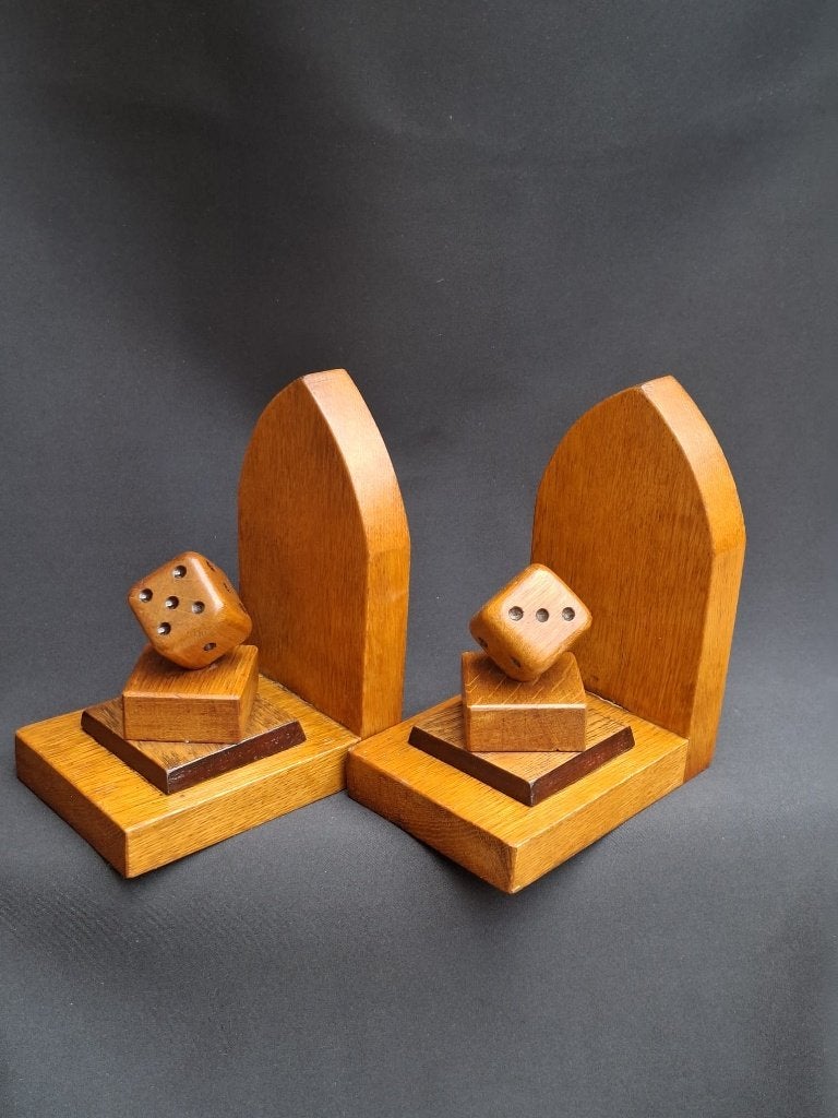 Vintage  Amsterdamse School Art Deco Houten Dobbelstenen, Ophalen of Verzenden, Gebruikt, Hout, Vintage