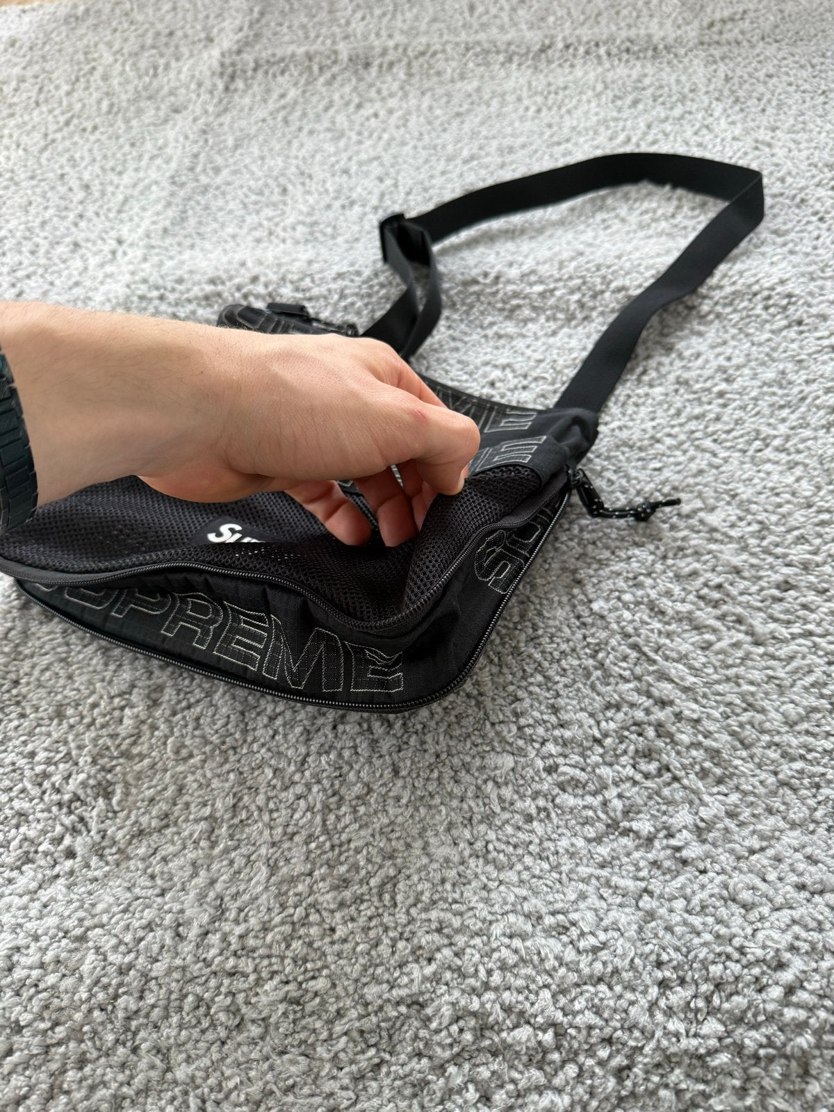 Supreme Tote Bag Unisex Zwart - Zo goed als nieuw, Sieraden, Tassen en Uiterlijk, Ophalen of Verzenden, Zo goed als nieuw, Zwart