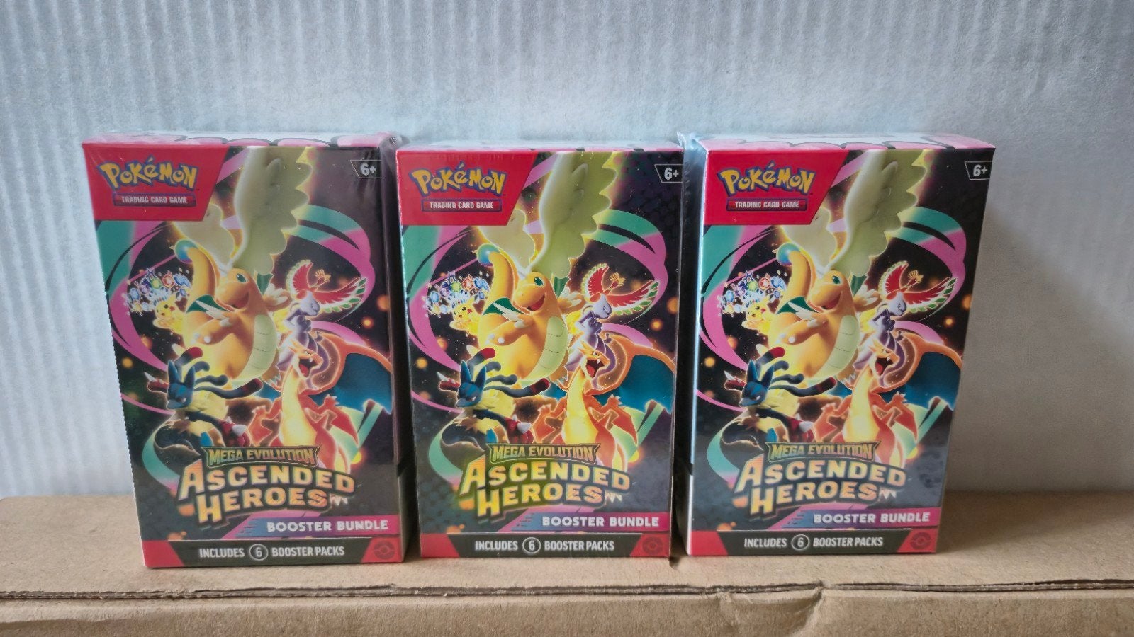 Pokémon TCG: Ascended Heroes Booster Bundel (3 stuks), Ophalen of Verzenden, Nieuw, Booster