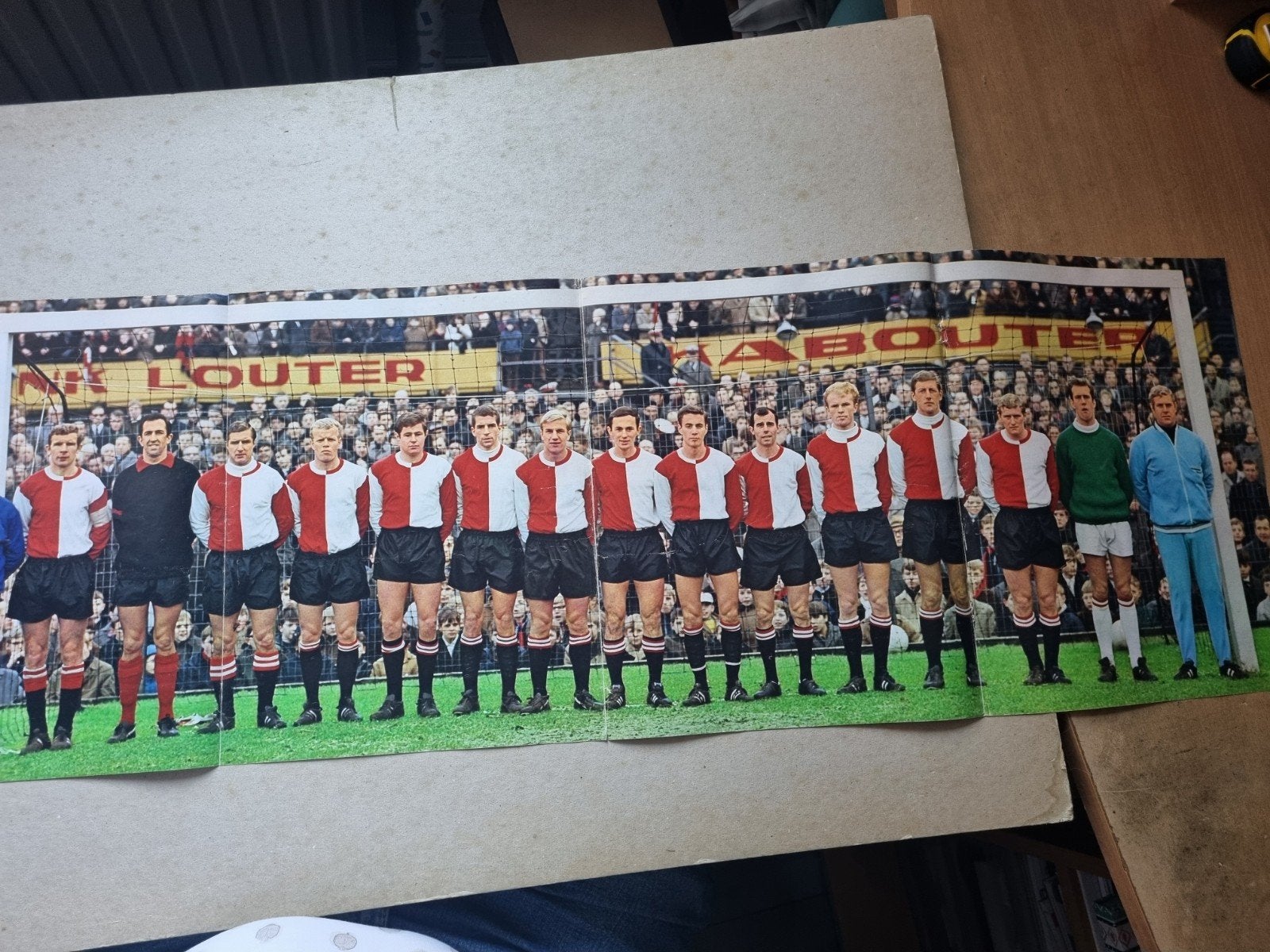 Poster Feyenoord Vintage 1967/1968, Ophalen of Verzenden, Gebruikt, Feyenoord, Poster, Plaatje of Sticker