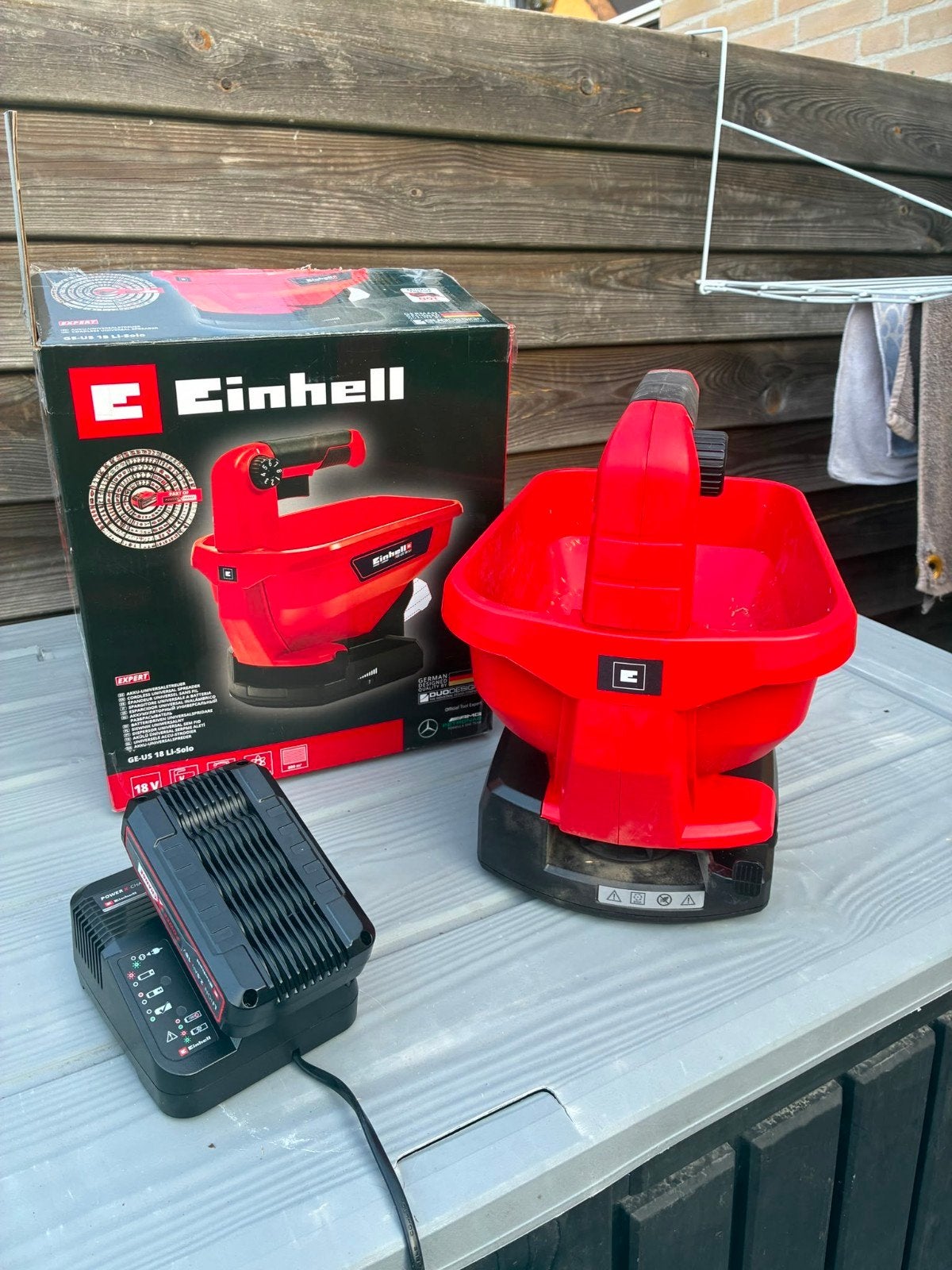 Einhell GE-US 18 Li-Solo Accu-Universele Strooier, Tuin en Terras, Ophalen, Zo goed als nieuw