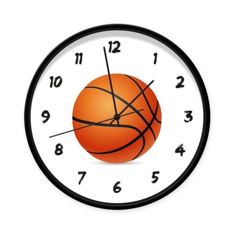 Kinderklok Wandklok Basketbal Dutch Sprinkles, Wandklok, Info@dutchsprinkles.nl, Ophalen of Verzenden, Dutch Sprinkles