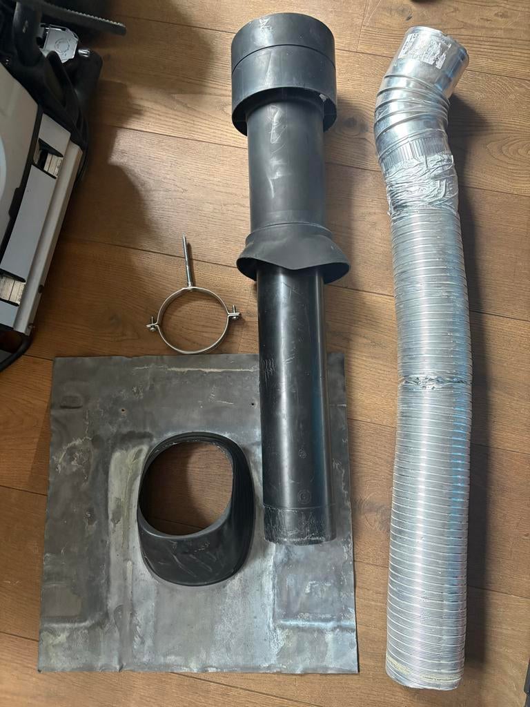 Dakdoorvoer ubbink rond 110 loodpan, Doe-het-zelf en Verbouw, Ventilatie en Afzuiging, Ophalen of Verzenden, Gebruikt, Afzuiger