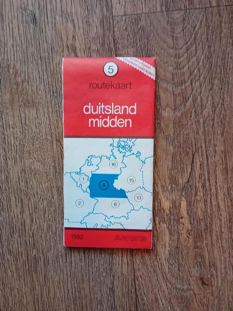 Routekaart nr. 5 - Duitsland Midden - 1982, Ophalen of Verzenden, Gebruikt