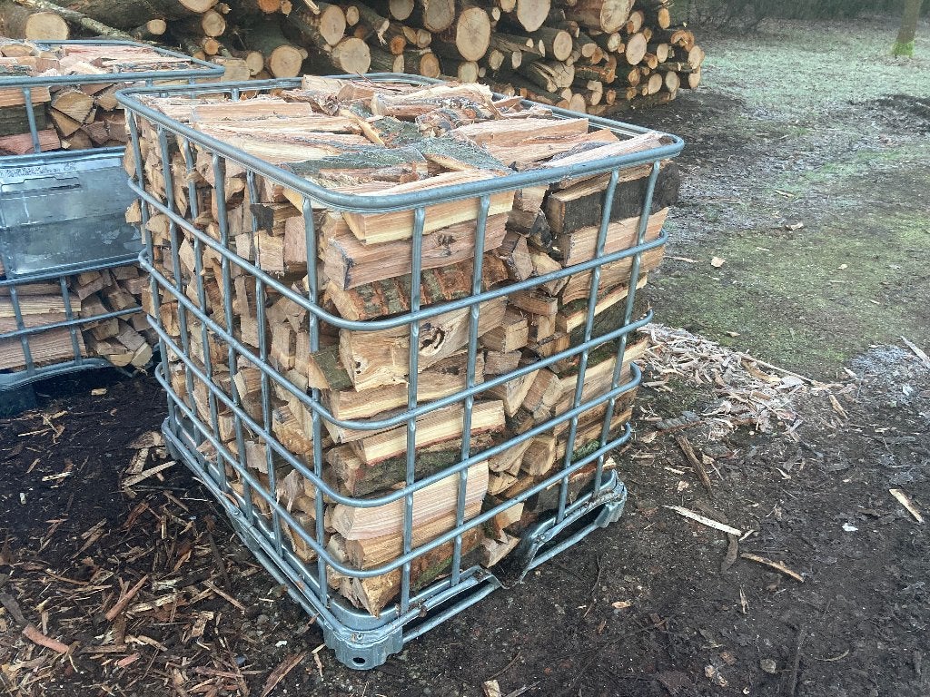 Droog haardhout Berk, Beuk of Eik  gestapeld, 6 m³ of meer, Ophalen of Verzenden, Eikenhout, Blokken